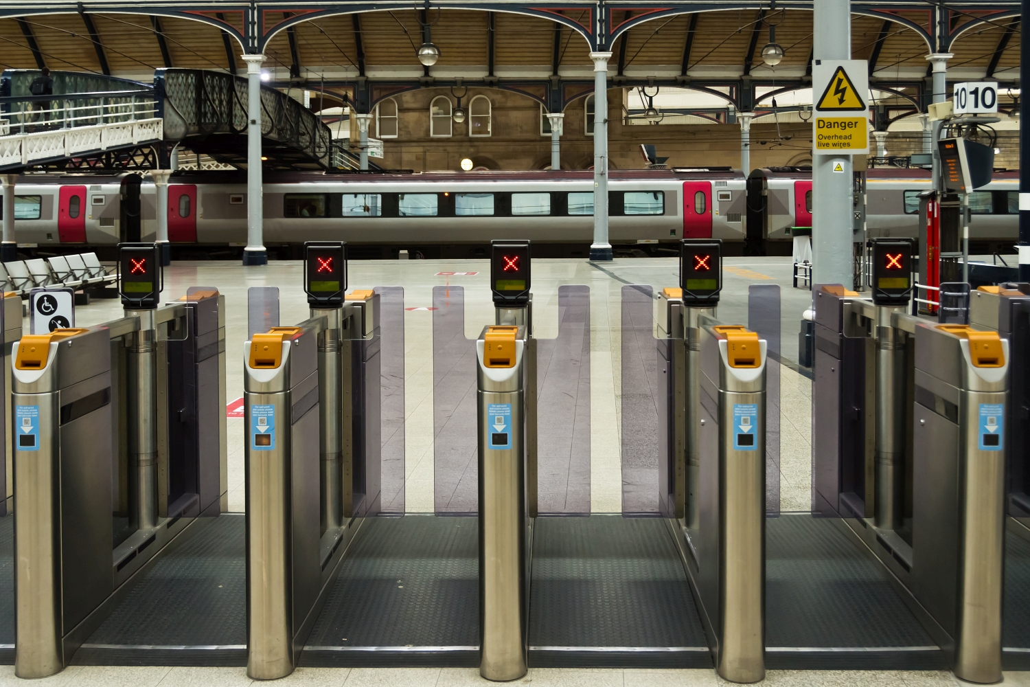 Drehkreuz im Bahnhof in Newcastle