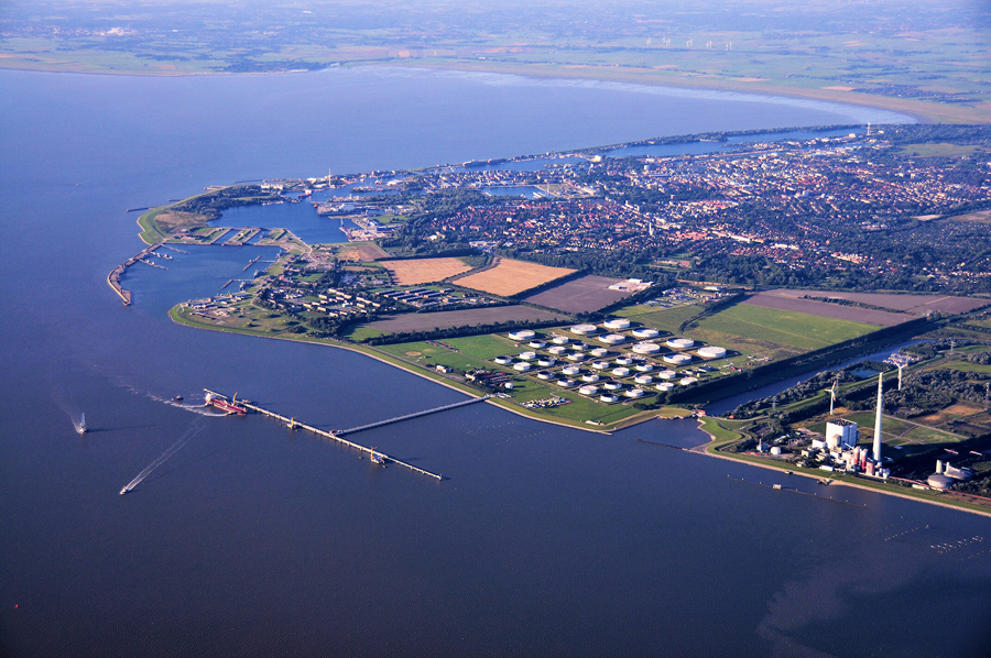 Wilhelmshaven am Meer von Oben