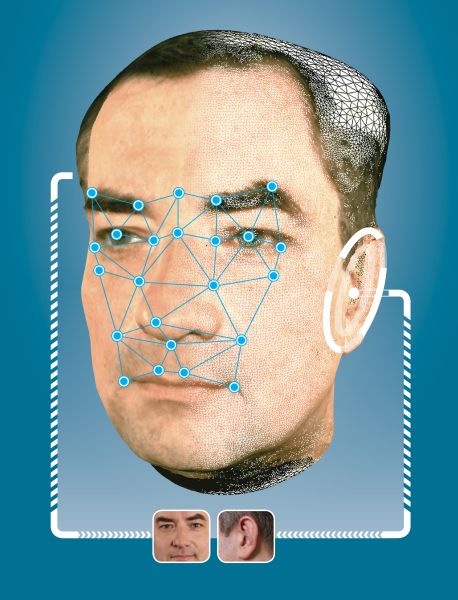 Software zur kombinierten Gesichts und Ohrenerkennung.