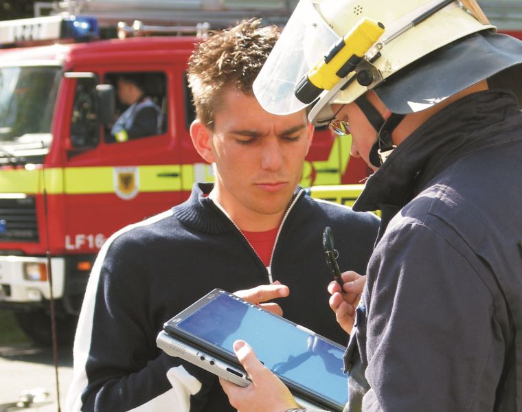 Evaluation des Systems zur Lageunterstützung während einer Großübung der Feuerwehr